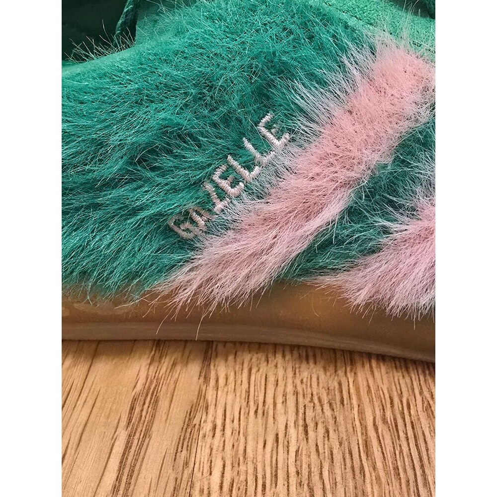 Adidas Gazelle Indoor Green Glow Pink Furry Sneaker NWT Women 11 Men 10 JP8342 - Picture 5 of 11